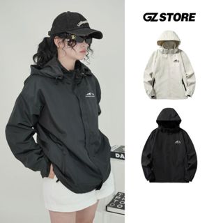 Áo khoác dù chính hãng nam nữ chất gió 2 lớp dày dặn có mũ có thể tháo rời form unisex GZAKA13