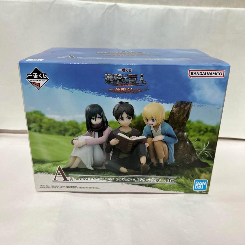 Trực tiếp từ Nhật Bản Bandai Attack on Titan Ichiban Kuji A Prize Eren & Mikasa & Armin Figure Anime