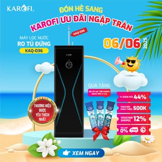 [TẶNG BỘ LÕI] Máy lọc nước RO Mỹ 10 lõi KAROFI KAQ-D36 RO - Giao lắp miễn phí toàn quốc - Bảo hành 36 tháng