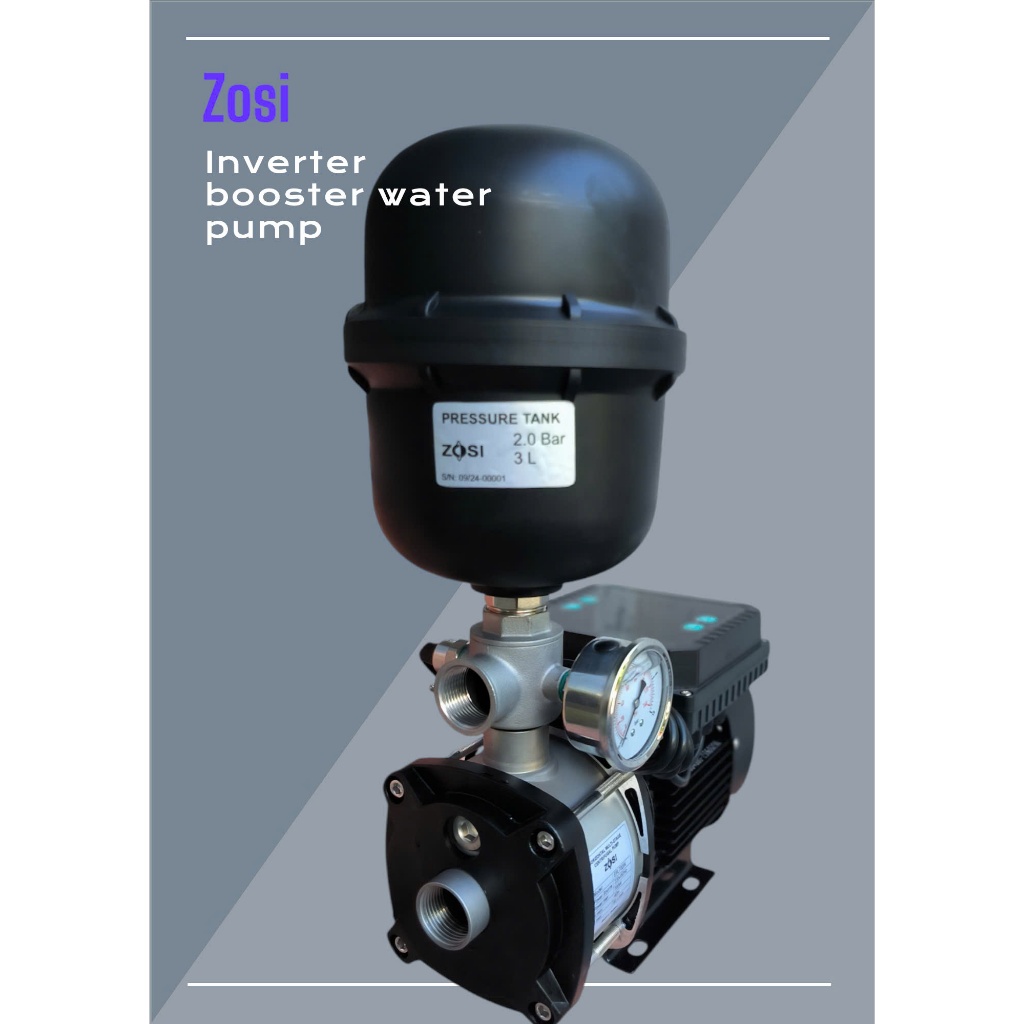 BƠM NƯỚC TĂNG ÁP INVERTER BIẾN TẦN 1000W, ZOSI THÁI LAN