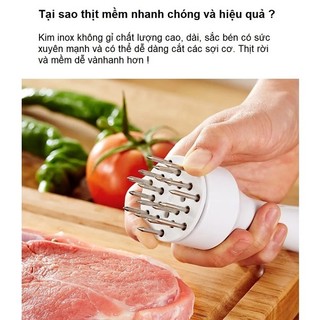 Dụng cụ châm bì, châm thịt, làm mềm thịt, xăm đâm bì tiện lợi dễ sử dụng