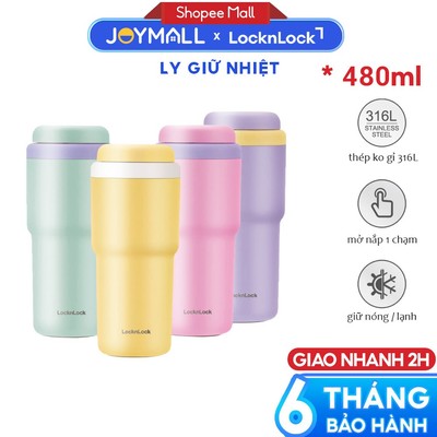 Ly giữ nhiệt LocknLock 480ml Daily Macaron Tumbler LHC3292, Hàng chính hãng - JoyMall