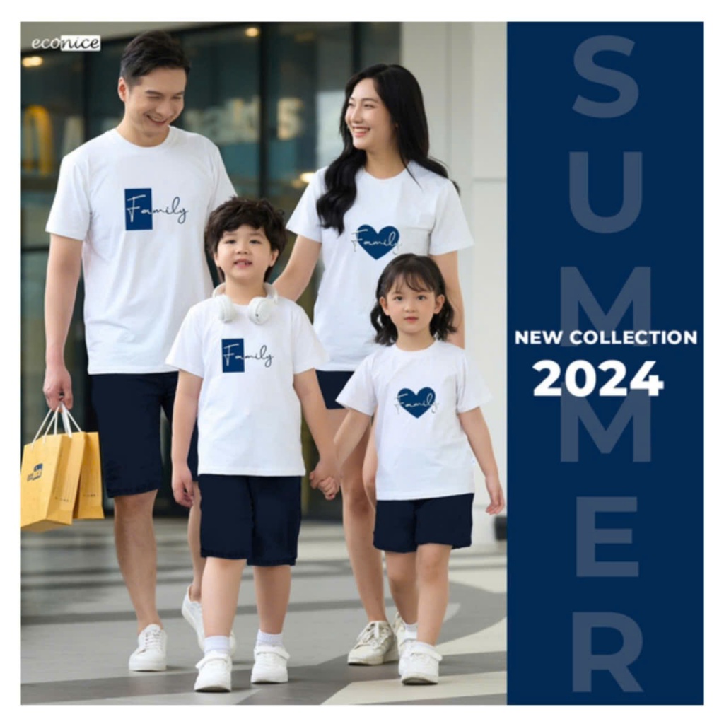 Bộ Đồ Gia Đình mẫu FAMILY nam nữ mới 2026 chất cotton mềm mịn đủ size từ 6-90kg
