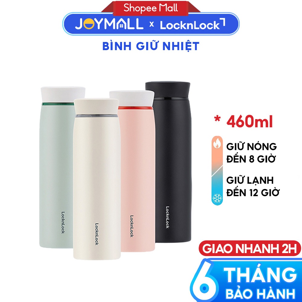 Bình giữ nhiệt LocknLock Feather Light Ring LHC4244 460ml, Hàng Chính Hãng, Có Lưới Lọc - JoyMall