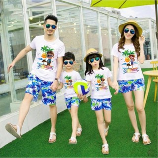 bộ gia đình (áo+quần) mầu GIA ĐÌNH LÀ SỐ 1 chất cotton mềm mịn đủ size từ 6-90kg