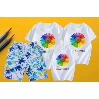 bộ gia đình (áo+quần) mầu GIA ĐÌNH LÀ SỐ 1 chất cotton mềm mịn đủ size từ 6-90kg