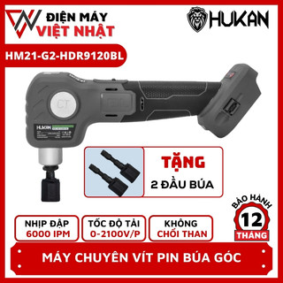 Máy Chuyên Vít Búa Góc Hukan Gen 2 HM21-G2-HDR9120BL, không chổi than, lực đập mạnh - Điện máy Việt Nhật