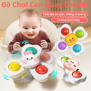  Set 3 con quay spinner dính tường cho bé Con quay treo tường hình động vật vịt thỏ sư tử đáng yêu 