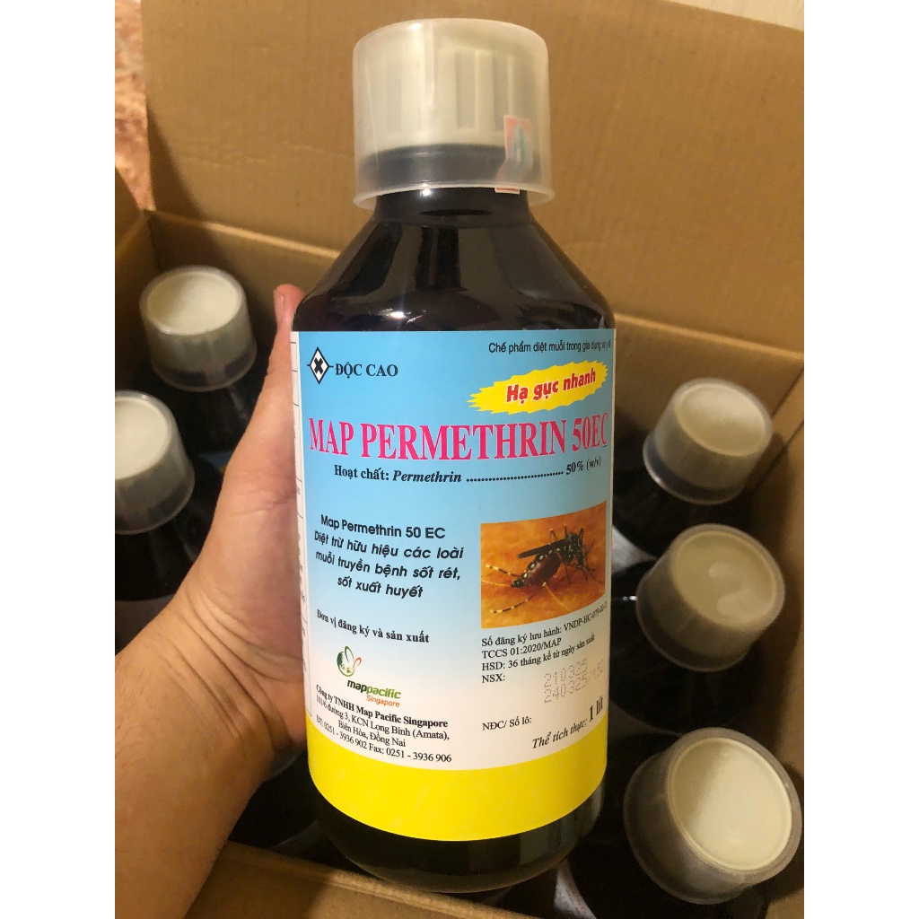 (1 lít ) Thuốc diệt muỗi, ruồi, côn trùng  MAP PERMETHRIN 50EC
