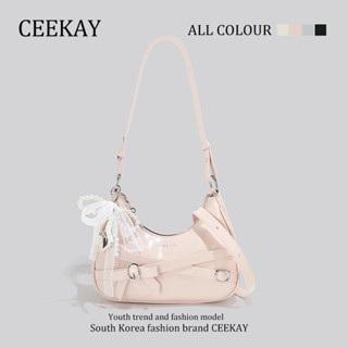 [HÀNG SẴN FULL BOX] Túi xách nữ CEEKAY dáng kẹp nách – có nơ ngọc, style công chúa