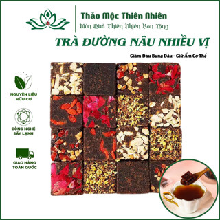  Trà Đường Nâu Nhiều Vị Thảo Mộc Thiên Nhiên giảm đau bụng dâu dưỡng huyết làm ấm cơ thể dạng viên 