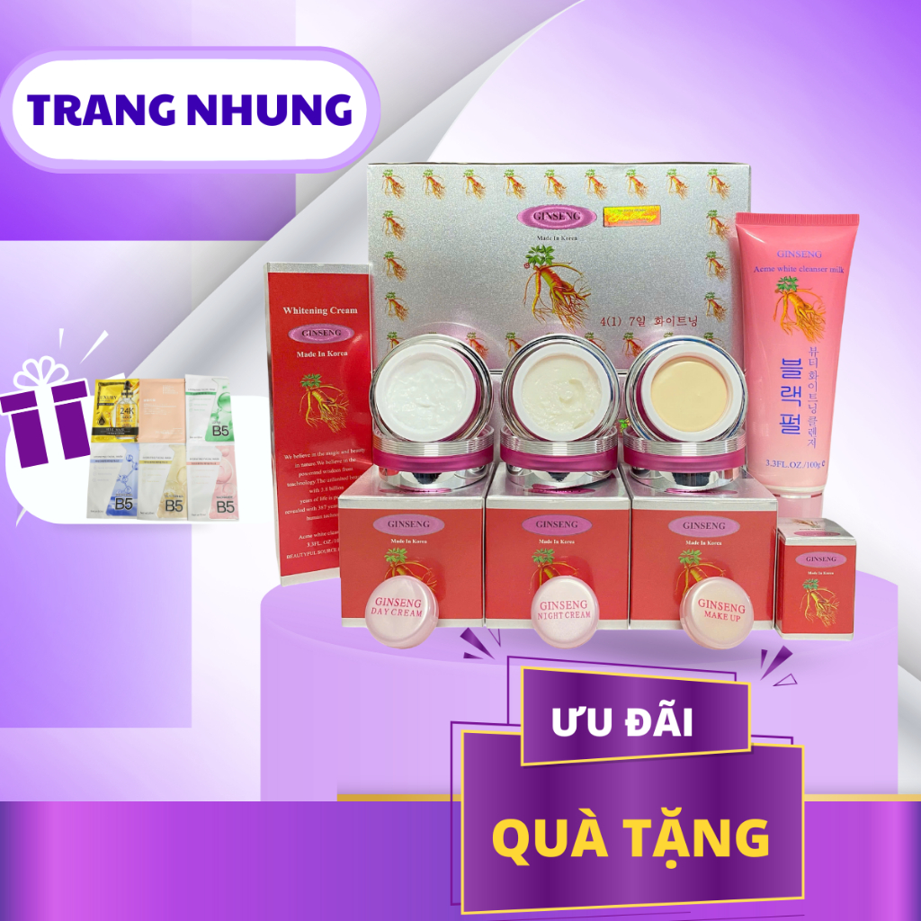 [Chính hãng] Bộ kem nám GINSENG 4in1 mờ nám trắng da Hàn Quốc