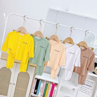  Bộ sơ sinh THUN LẠNH MINKY MOM Quần Đắp Đũng Nút Cài Giữa SS-IN001 