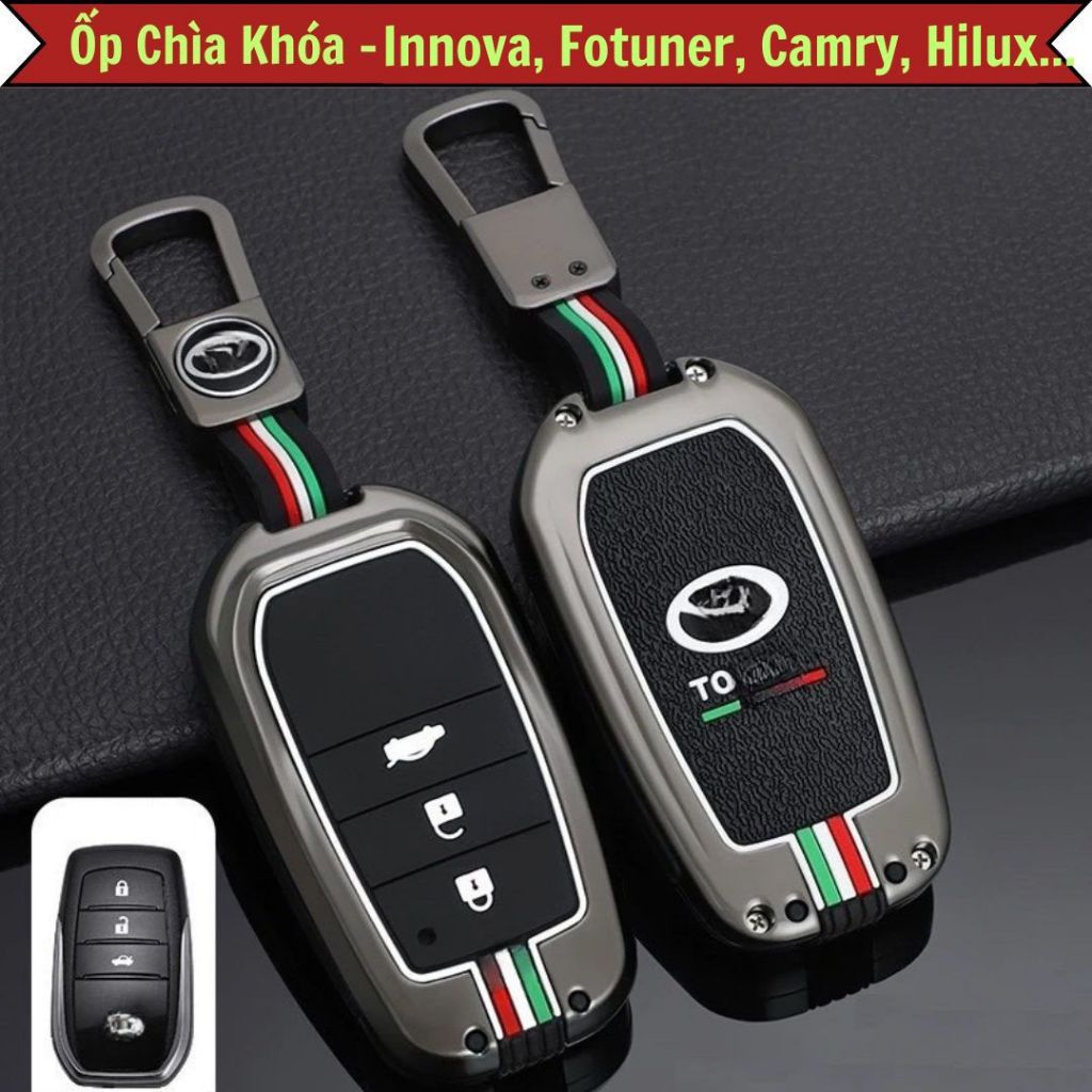 Ốp Chìa Khóa Fortuner, Camry, Innova Cross, Prado, Hilux, Cruiser - Bọc Chìa Khóa Bản Sport