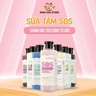 Sữa tắm SOS - sữa tắm cho chó mèo, sữa tắm thơm, mượt lông, cho thú cưng sạch sẽ thoải mái, dung tích 530ml