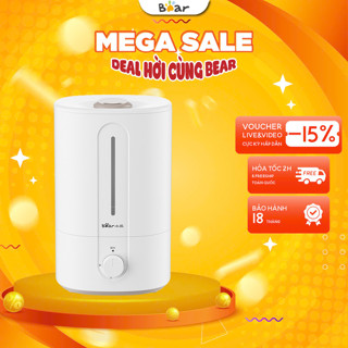 Máy phun sương mini 5L Bear JSQ-F50M1, 25W, Tạo độ ẩm không khí, Ion bạc, tiếng ồn ít, BH 18 Tháng