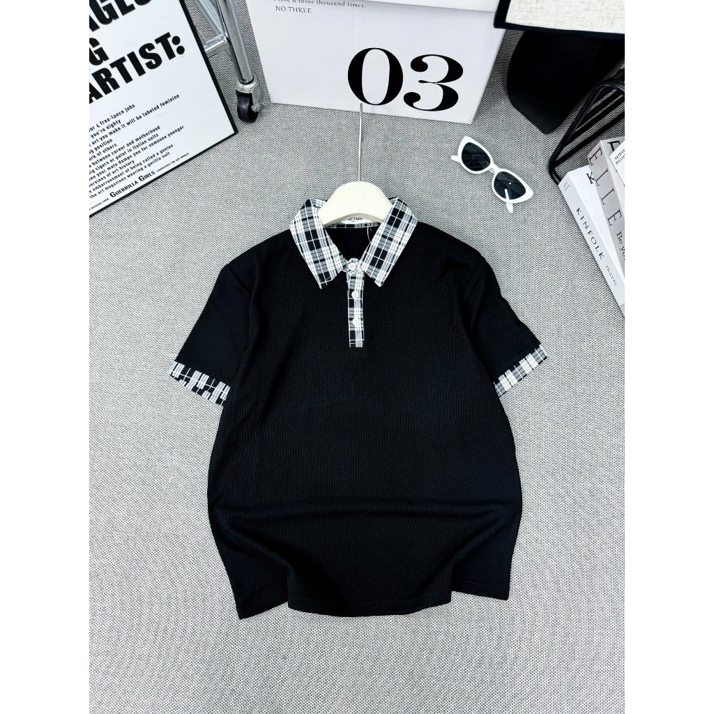 Áo polo Phasơ mi basicc 6 màu dễ phối đồ sang trọng thanh lịch, chất liệu Cotton tổ ong mịn đủ size tới 85kg (M12) | BigBuy360 - bigbuy360.vn