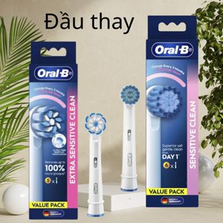 Vỉ 2-3-5-6 Đầu Bàn Chải Điện Oral B Sensitive - siêu mềm cho răng nhạy cảm và răng niềng