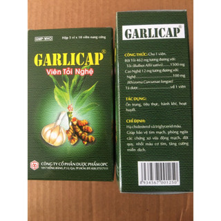 viên tỏi nghệ garlicap hỗ trợ tim mạch, tăng cường hệ miễn dịch