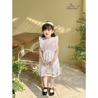  Váy thiết kế bé gái Annie's house - Đầm thêu hoa trắng xanh đỏ xinh xắn cho bé gái từ 2-10 tuổi 