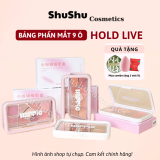   HOLDLIVE  Bảng Phấn Mắt Hold Live 9 Ô Bảng Mắt Màu Trang Điểm Tự Nhiên Lấp Lánh SHUSHU COSMETICS 