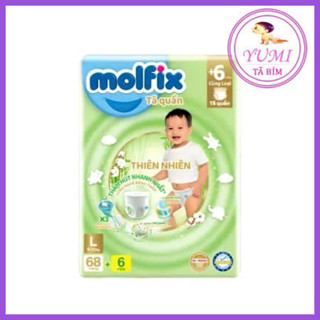 Tã/bỉm quần Molfix gói cực đại tiết kiệm giá tốt đủ size M76+6/L68+6/XL62+6/XXL56+6