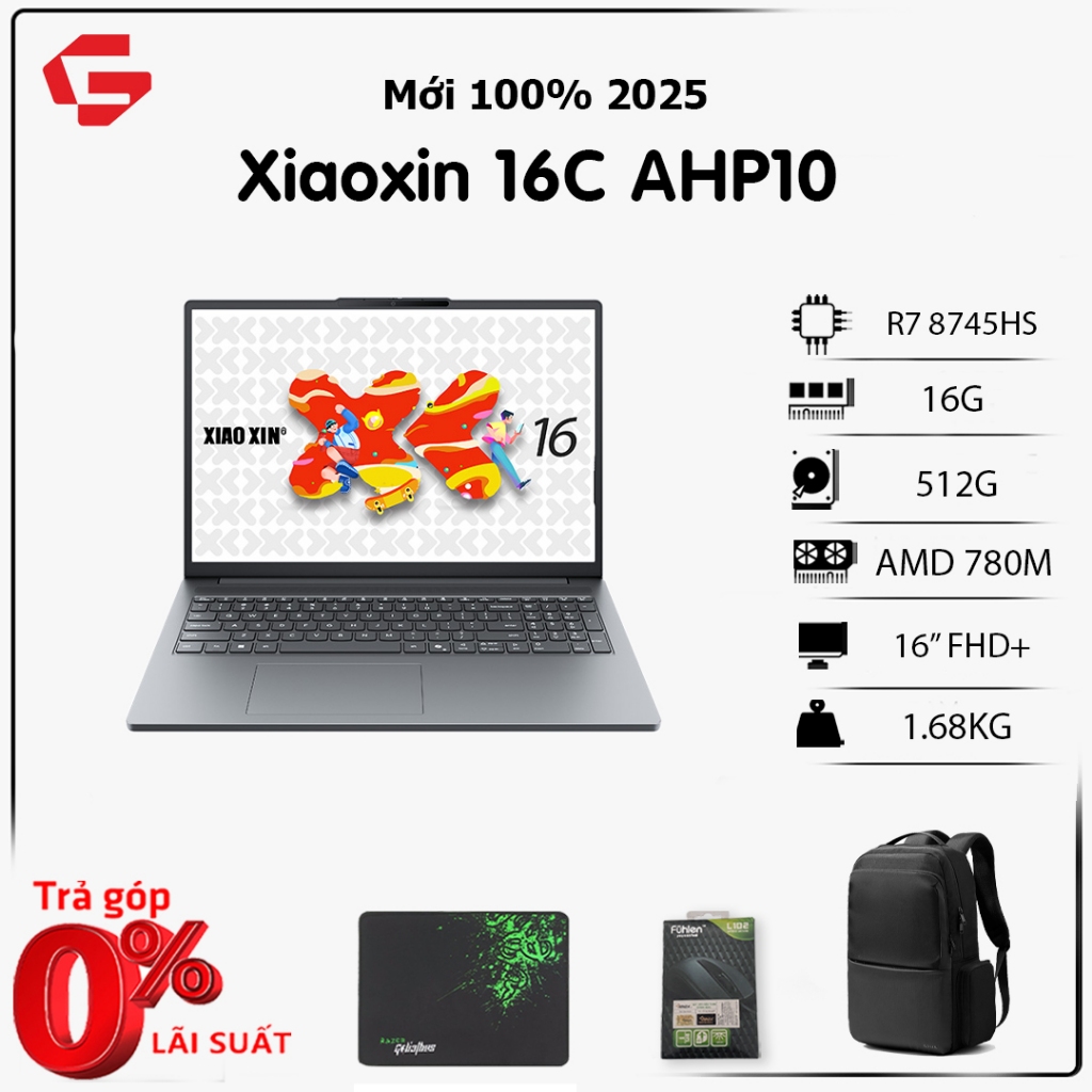 Lenovo Xiaoxin 16c AHP10( R7 8745HS | Ram 16Gb | SSD 512Gb | 16in FHD+) Laptop văn phòng