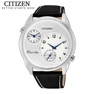 Đồng hồ nam citizen pin-quartz dây da ao3030-24a - mặt trắng