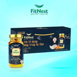 Yến Tổ Chưng Đông Trùng Hạ Thảo FitNest  (Hộp 6 hũ x 150ml) - Hộp Ngang