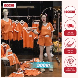 Set bộ Mẹ và Bé, đồ đôi chất thun cotton co giãn 4c ALOO cho mẹ và bé gái hiệu DOOBI DB119