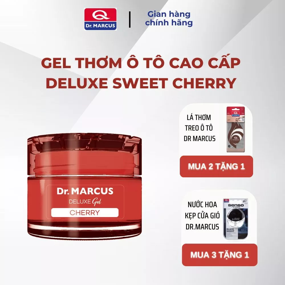 Sáp Gel Thơm Ô Tô Dr. Marcus Sweet Cherry, Nước Hoa ô Tô Khử Mùi Xe Hơi, Khử Mùi Nhẹ Nhàng, Lưu Hương 75 Ngày Chai 50ml