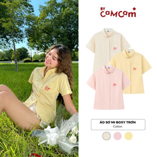  Áo Sơ Mi Bycamcam Form Fit Trơn Nhiều Màu Thoáng Khí Đứng Form Phong Cách Streetwear AMN026 