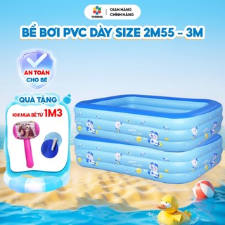  Bể bơi trẻ em 3 tầng phao bơi cho bé kích thước 2M55-3M chất liệu PVC cao cấp 