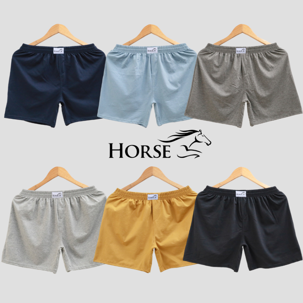 Combo 5 Quần Đùi Thun Trơn HORSE Mặc Nhà Cao Cấp