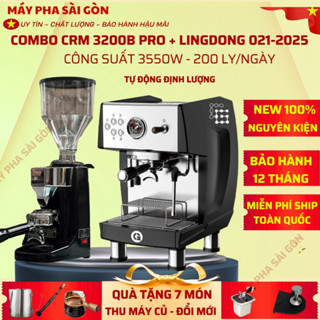 [ HCM ] Hỏa Tốc - Combo Máy Pha Cà Phê 3200B Pro + Máy Xay 021  Mẫu 2026 Nâng Cấp