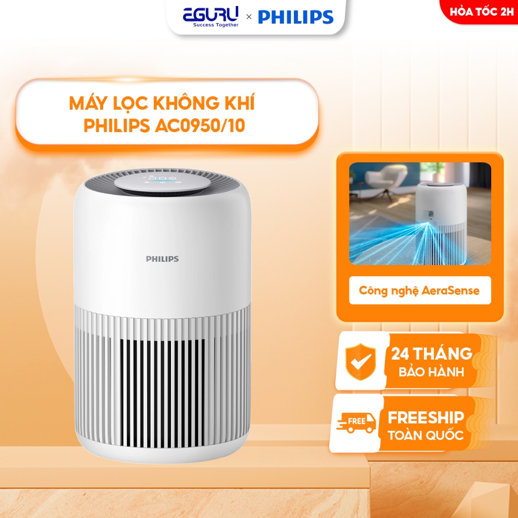 Máy Lọc Không Khí Philips AC0950/10 Pureprotect Mini |65m2- - Hàng Chính Hãng