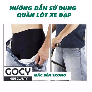 Quần đạp xe nam có đệm mông, yếm lót đi xe đạp cao cấp