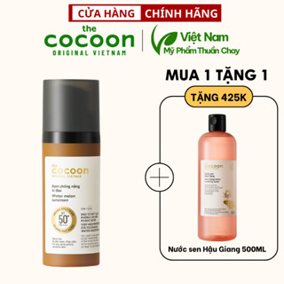  Kem chống nắng bí đao quang phổ rộng bảo vệ rất cao SPF 50 + PA ++++ Cocoon 50ml - Mỹ phẩm thuần chay 