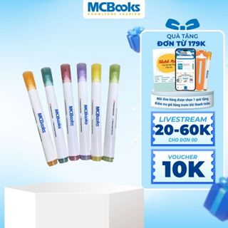 Bút đánh dấu highlight, bút nhớ dòng dạ quang nhiều màu học ngoại ngữ MCBooks