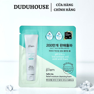  Sample Sữa Rửa Mặt Make Prem Safe Me Relief Moisture Cleansing Foam 1ml 