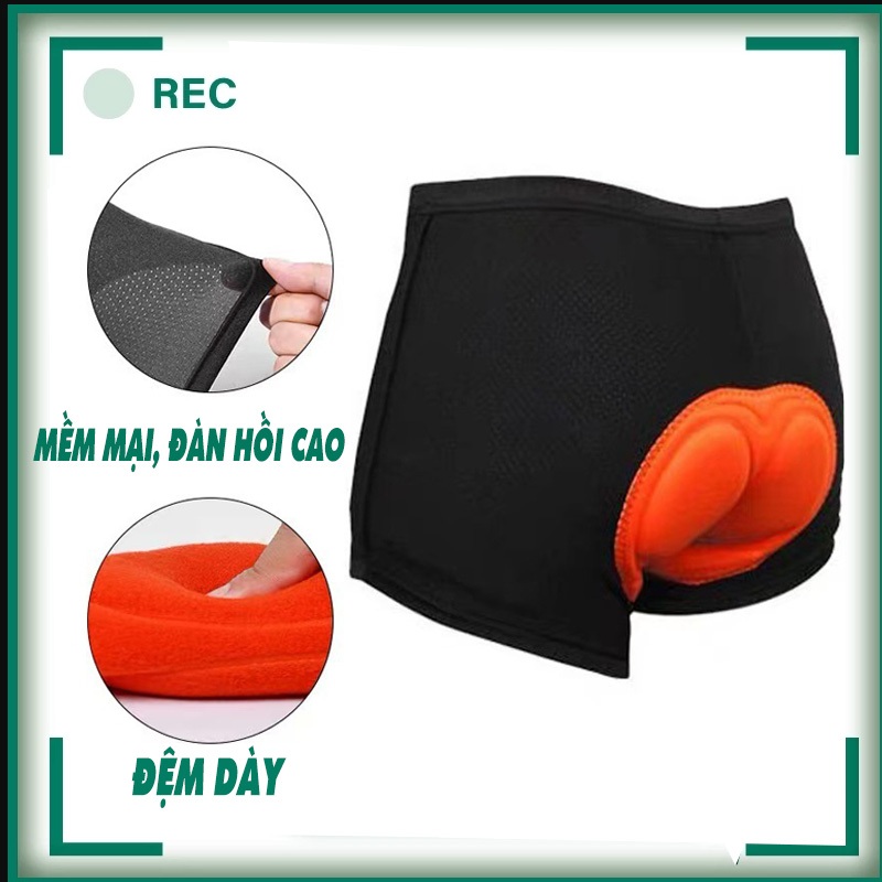 Quần đạp xe nam có đệm mông, yếm lót đi xe đạp cao cấp