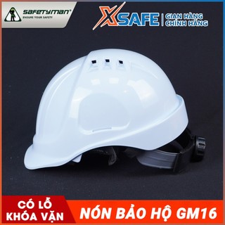Nón bảo hộ safetyman gm16 - trắng/vàng