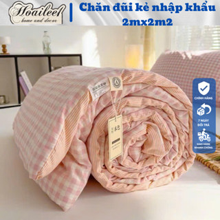 [Cập nhật] Chăn đũi chăn hè chăn cottong đũi kích thước 2m2m3 viền kẻ thóang mát mềm mịn