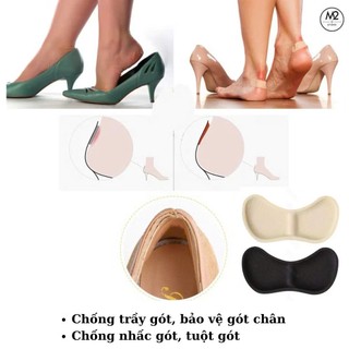 01 cặp Miếng lót mũi giày cao su non và silicon đệm êm ngón chân, giúp giảm size cho giày bị rộng - Chống tuột gót giày