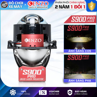   BH 24THÁNG  Kenzo S900 Pro Laser - Đèn Bi Cầu Led Laser 100W Lắp Ô Tô,Xe Máy Tản Nhiệt 3 Lớp 