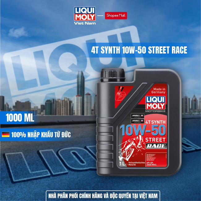 Dầu Nhớt Động Cơ Xe Máy Liqui Moly 4T Synth 10W50 Race 1L - 1502