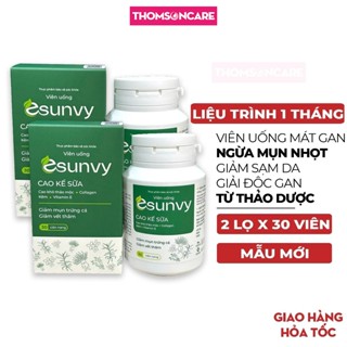 Viên uống giảm mụn Esunvy Combo 2 Hộp - Giúp sáng da, ngừa mụn, điều tiết bã nhờn, ngừa thâm từ thảo dược