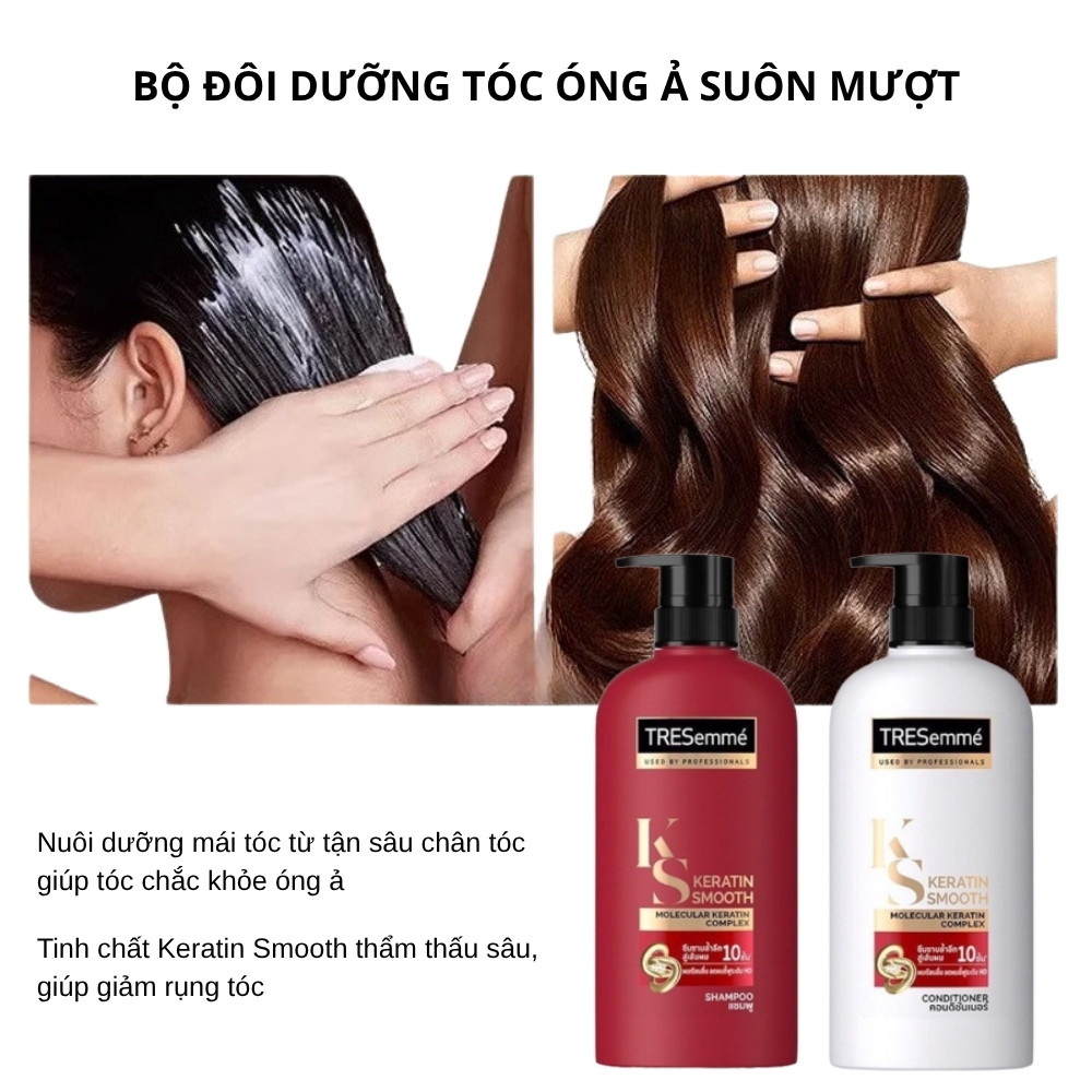 Dầu gội xả Tresemme Thái Lan 450ml Nuôi Dưỡng Mái Tóc Mềm Mượt Chắc Khỏe