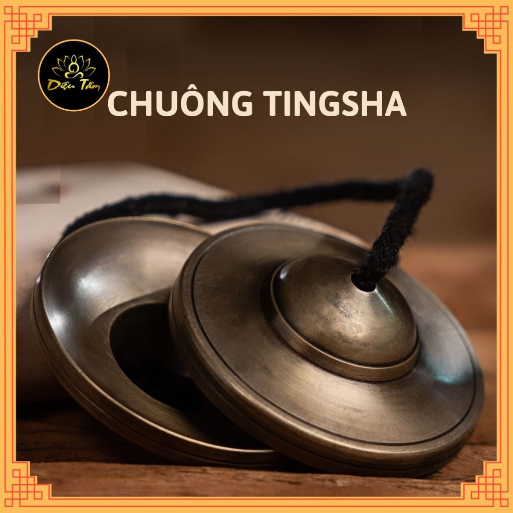 Chuông thiền Tây Tạng Tingsha Cymsha Cymbals Chiêng đồng thủ công Mật tông Chuông Yoga Chập Cheng Ch