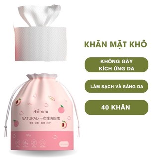 Khăn mặt khô đa năng Animerry PEACH Siêu Dai Siêu Mềm dạng cuộn, dạng rút dùng 1 lần Dhskincare